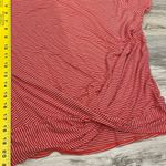 Eddie Bauer Eddy Bauer Melon with White Stripes Short Sleeve Round Neck Ruched Sides Tee S Photo 7