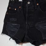 Levi's Levi Strauss & Co Black Distressed Denim Shorts Photo 2