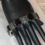 JUDITH JACK Sterling Silver Marcasite & Emerald Cut Smoky Topaz Bracelet Photo 2