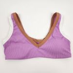 l*space L* Lala Bikini Top in Pink Size XL Ribbed Photo 1