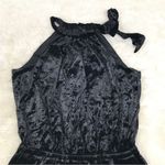 Trina Turk TRINA TURK Black Crushed Velvet Sleeveless Wide Leg Jumpsuit Size Small New Photo 2