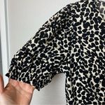 H&M BNWT!  Leopard Print V-Neck Mini Button-up Dress w/ Puffy Sleeve Size M Photo 2