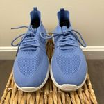 Boutique Light Blue White Platform Knit Lace Up Sneakers 10.5 Photo 4