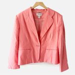 American Vintage Vintage Carol Horn Signature 100% Linen Blazer Women’s Sz 14 Career Classic EUC Photo 0