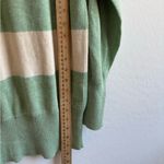Trovata 100% Cotton Green & Cream Striped Sweater Size Small Photo 3
