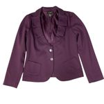 Sandro Sportswear Purple 2 Button Blazer Jacket Pleated Collar Lined Size M Photo 6