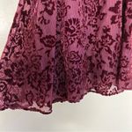 Free People Wine Crushed Velvet Metallic Sleeveless A Line Mini Dress 4 Photo 2