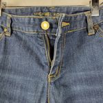 Michael Kors Womens Jeans Size 4 Blue Bedazzled Gold Rivets Flare Leg Denim Photo 6
