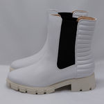 Journee Collection  Womens Chelsea Ankle Boots Size 9 White Chunky Lug Sole Photo 0