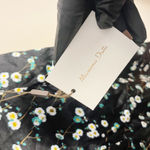 Massimo Dutti  Women Silk Blend Black Floral Shorts Size 4 New Photo 6