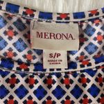 Merona  Red & Blue Belted Shift Dress Size Small Photo 6