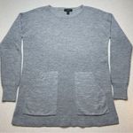 J.Crew 100% Merino Wool Tunic Sweater XS Gray Pockets NWOT Photo 0