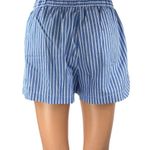 Aritzia Wilfred Blue White Striped Elastic Waist Casual Lounge Sweat Shorts XS Photo 2