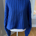 Vintage Cacharel Cobalt Blue Cotton Crewneck Sweater Size Medium 80s 90s Photo 0