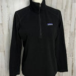 Patagonia Women's Black Fleece Pullover 1/2 Zip Sweater Size Medium Photo 0