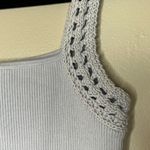 Aerie Crochet Sweater Tank Top Eyelet Blue Women’s Size Small NWT Photo 4