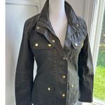 J.Crew Downtown Field Utility Jacket XS Cotton Olive Green Fall Coat Button Up Photo 3