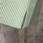 Talbots  Size 20W Green/White Striped Cropped Pants Faux Back Pockets Belt Loops Photo 6