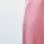 ZARA  Maxi dress Pink Satin ruffle bodycon party wedding summer evening  Photo 6