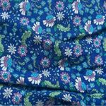 Loft  Floral Blue Ruffle Mini Skirt Linen Blend Casual Summer 12 Photo 2