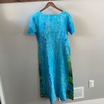 Art to Wear River Landscape Midi/Maxi Dress One of a Kind Lagenlook Handmade Blue Photo 7