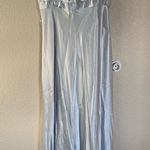 American Vintage VINTAGE 90s Paillette Sequin Satin Slinky Formal Prom Gown Sz 0 NEW Silver Photo 0