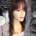 Human hair with bangs brown mix earth tones New Photo 2