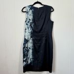 T Tahari  Navy Blue Satin Feel Sheath Dress 12‎ Photo 4