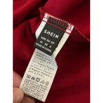 SheIn Red Satin Backless Spaghetti Strap Maxi Dress With High Slit party prom Photo 3