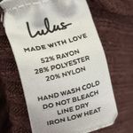 Lulus New Layer Lover Brown Ribbed Knit Tank Dress Sleeveless Side Slit Size XXL Photo 7