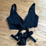 NWT the drop black malika wrap shirt medium Photo 2