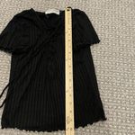 Urban Republic Urban Outfitters Shirt Womens Size Small Ribbed Crop Top Black Lace Vneck Photo 5