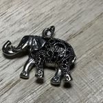 Silver‎ Tone Rhinestone Elephant Pendant And A Silver 925 Ring Trunks Up Photo 2