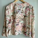 VINTAGE rose floral garden pastel watercolor button blazer suit jacket Purple Size L Photo 7