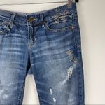 Gap Real Straight Leg Jeans Floral Embroidered Sz 6 Petite Boho Photo 4