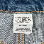 PINK - Victoria's Secret  Blue Jean Shorts High-Waisted Frayed Hem Photo 5