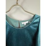 On The Road Teal Velvet Ruffle Top - Size - Small Photo 2
