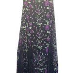 Free People Anthropologie Sky Bright Purple Black Midi Dress Gown Photo 7