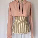Emma & Sam  dusty rose cropped hoodie size M Photo 0