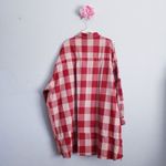 TALULAH  Red and Cream Plaid Oversized Tunic Dress Photo 10