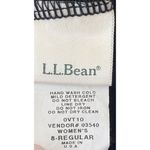 VTG LL Bean Black Stripe One Piece Swimsuit Modest Sporty Attached Shorts USA 8 Photo 4