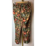 Peruvian Connection  Ismena Black Floral Linen Pants Sz. 2 Photo 5