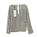 EMERSON FRY Keyhole Top, Silver Sequin, Large Gray Photo 5