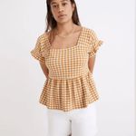 Madewell  Checkered Knit Crop Top Sz M Photo 1