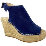 Kenneth Cole #328  Navy Suede Wedge Sandals Photo 1