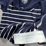 Southern Tide Striped T-Shirt Dress Womens X-Small Sunfarer Collection Navy Blue Photo 6