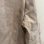 Weather Tamer VTG 90s Beige Suede Faux Fur Shearling Coat Aviator Pilot Sz Large Tan Photo 10