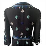 Free People  Star Gazer Embroidered Tunic Dress in Black Combo, Sz S Photo 9