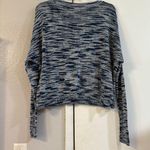 Silence + Noise  Knit Sweater Oversized Blue Heather Comfy Medium Boxy Photo 1