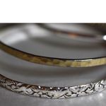 Source Unknown Trendy 4 Stackable Silver/Gold Tone Metal Alloy 5" Grunge Punk Goth Bracelets Photo 1